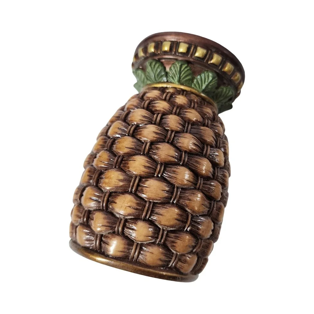 Springs Global Tropical Basketweave Resin Bathroom Set Soap Dish Tumbler Brown